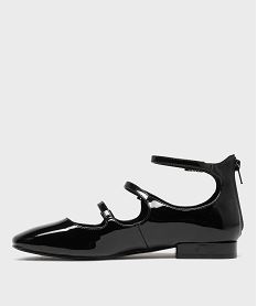 ballerines vernies avec brides et zip au talon femme - follow me noir vif ballerinesH212901_3