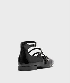 ballerines vernies avec brides et zip au talon femme - follow me noir vif ballerinesH212901_4