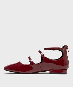 ballerines vernies avec brides et zip au talon femme - follow me rouge ballerinesH213401_3