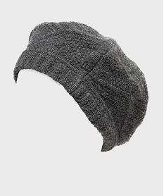 GEMO Béret en maille tricotée femme Gris
