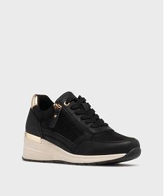 baskets a talon compense et details brillants femme noir standardH215601_2