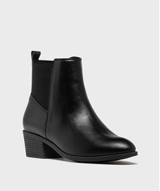 bottines a talon avec elastique a la cheville femme - valentina baldano noir standardH215701_2