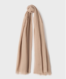 GEMO Foulard uni femme Beige