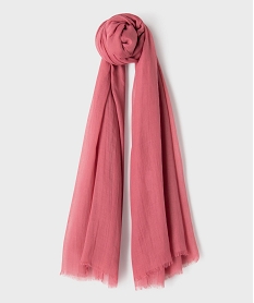 GEMO Foulard uni femme Rose