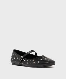 ballerines avec oeillets metalliques et clous femme - follow me noir standard ballerinesH217901_2