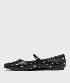ballerines avec oeillets metalliques et clous femme - follow me noir standard ballerinesH217901_3