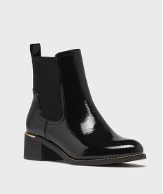 boots vernis avec elastique sur la tige femme - valentina baldano noir standardH219901_2