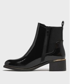 boots vernis avec elastique sur la tige femme - valentina baldano noir standardH219901_3