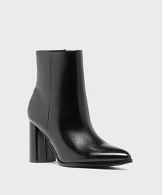 boots a talon haut et bout pointu unies femme[missing] noir vifH220501_2