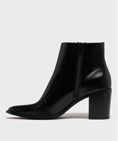 bottines a bout carre et talon bloc femme - follow me noir standardH220701_3