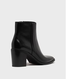 bottines a bout carre et talon bloc femme - follow me noir standardH220701_4