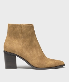 14TIBI blanc BOOTS A TALON FEC COJUC MARRON:SAP50029258-