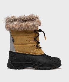 GEMO Boots de neige fourrés garçon - Buggy Brun