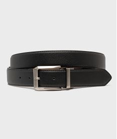ceinture grainee avec large boucle graphique en metal homme noir standardH224001_3