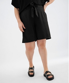 GEMO Bermuda ample et fluide femme grande taille noir standard