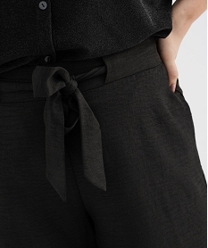 bermuda ample et fluide femme grande taille noir standard shortsH225201_2