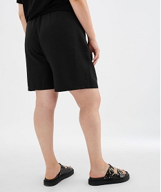 bermuda ample et fluide femme grande taille noir standard shortsH225201_3