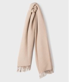 foulard en maille plissee femme brunH227601_3