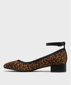 ballerines motif leopard a petit talon femme - follow me brunH227901_3