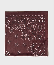 GEMO Foulard carré esprit bandana femme Rouge