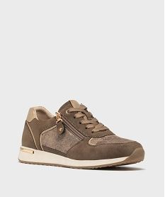 baskets de ville avec empiecements scintillants femme - valentina baldano beigeH228901_2