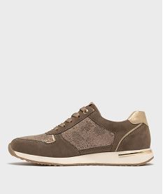 baskets de ville avec empiecements scintillants femme - valentina baldano beigeH228901_3