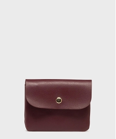 GEMO Porte-monnaie à rabat forme compacte femme Rouge