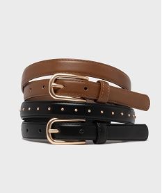 ceinture fine femme (lot de 2) noir standardH229801_4