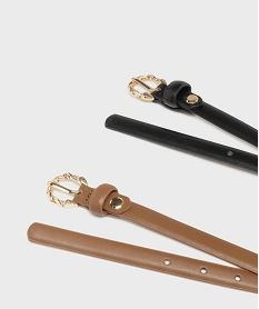 ceintures fines avec boucle torsadee femme (lot de 2) noir standardH230101_4
