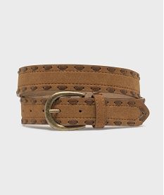 GEMO Ceinture avec liens sur les côtés femme marron standard