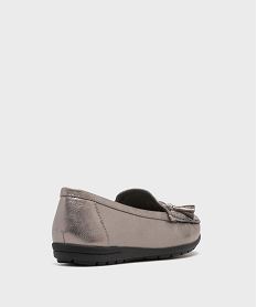 mocassins femme dessus souple et uni a details strass gris mocassinsH231001_4