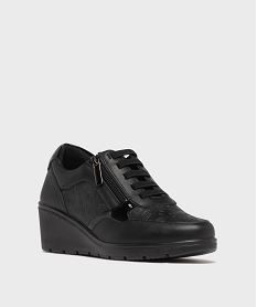 baskets confort a talon compense femme noir standard derbiesH231101_2