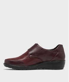 derbies confort a scratch a talon compense femme rouge derbiesH231301_3