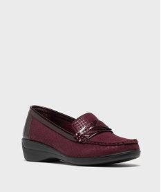 mocassins confort legers et souples a talon compense femme rouge mocassinsH231501_2