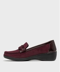 mocassins confort legers et souples a talon compense femme rouge mocassinsH231501_3