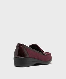 mocassins confort legers et souples a talon compense femme rouge mocassinsH231501_4