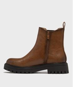 boots crantes avec elastique lateral femme - 5 miles orangeH231601_2