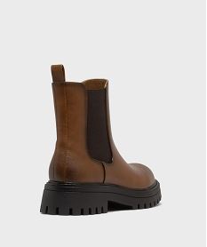 boots crantes avec elastique lateral femme - 5 miles orangeH231601_3