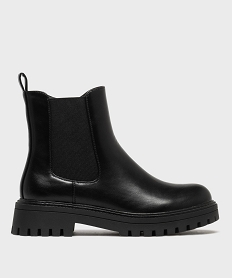 GEMO Boots crantés avec élastique latéral femme - 5 Miles noir standard