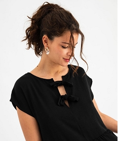 robe courte ample recto verso femme noir standardH232301_2