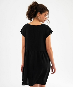 robe courte ample recto verso femme noir standardH232301_3