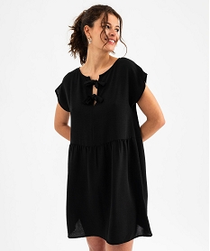 robe courte ample recto verso femme noir standardH232301_4