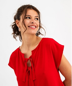 robe courte ample recto verso femme rouge standardH232401_2