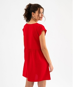 robe courte ample recto verso femme rouge standardH232401_3