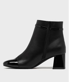 boots zippees a bout carre et talon trapeze femme noir vifH232601_3