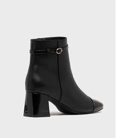 boots zippees a bout carre et talon trapeze femme noir vifH232601_4