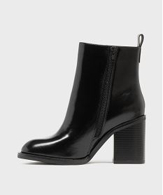 boots a talon large et bout rond unies femme noir standardH232701_3
