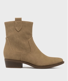 GEMO Boots santiags unies à zip femme - Follow Me[MISSING] Orange