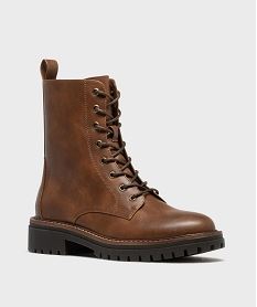 boots avec semelle crantee femme - 5 miles marron standardH236901_2