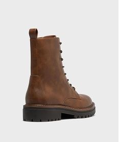 boots avec semelle crantee femme - 5 miles marron standardH236901_4